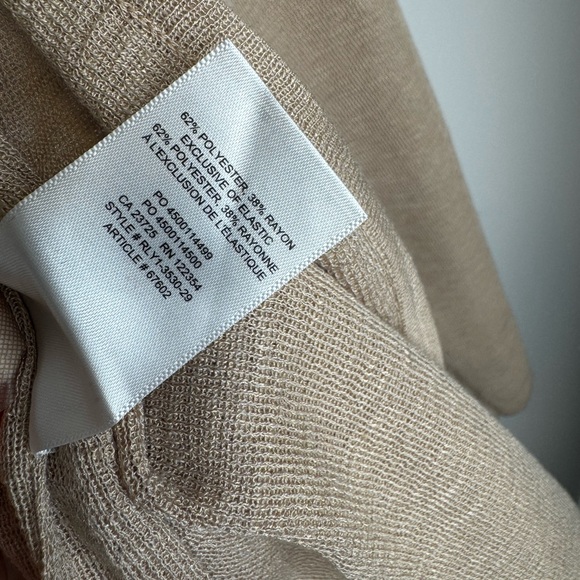 Babaton (Aritzia) Long Open Front Cardigan in Gold Camel - Picture 5 of 5